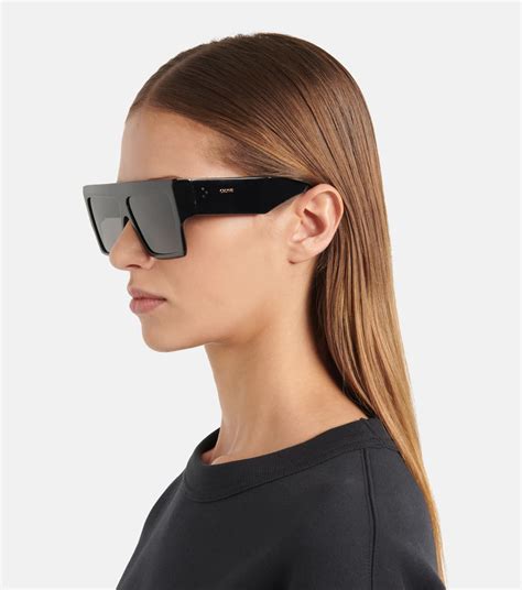 celine shadow sunglasses|celine 60mm flat top sunglasses.